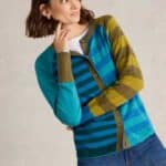White Stuff Lulu Stripe Cardi Blue Multi - La Vie en Rose Damesmode