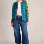 White Stuff Lulu Stripe Cardi Blue Multi - La Vie en Rose Damesmode