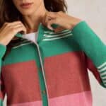 White Stuff Lulu Stripe Cardi Pink Multi - La Vie en Rose Damesmode