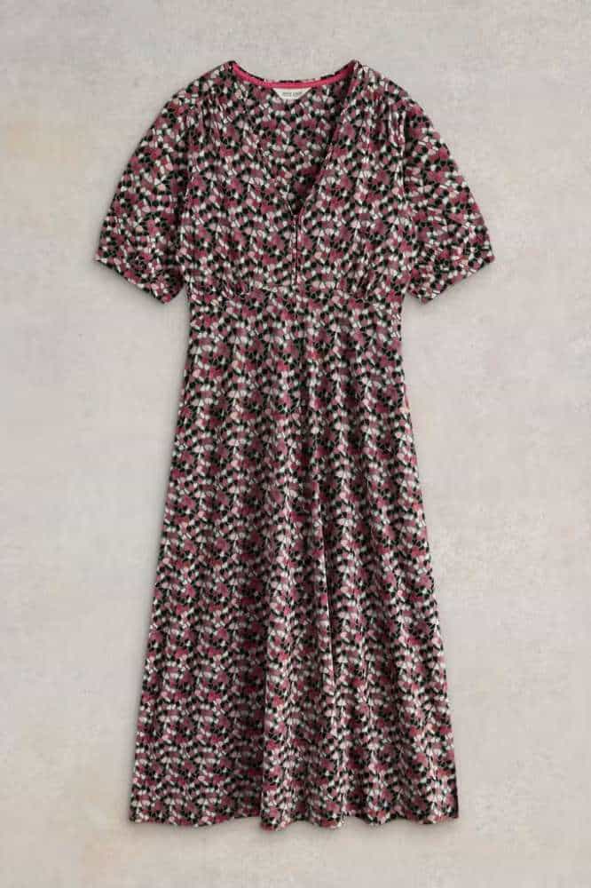 White Stuff Megan Jersey Dress Green Multi - La Vie en Rose Damesmode (1)