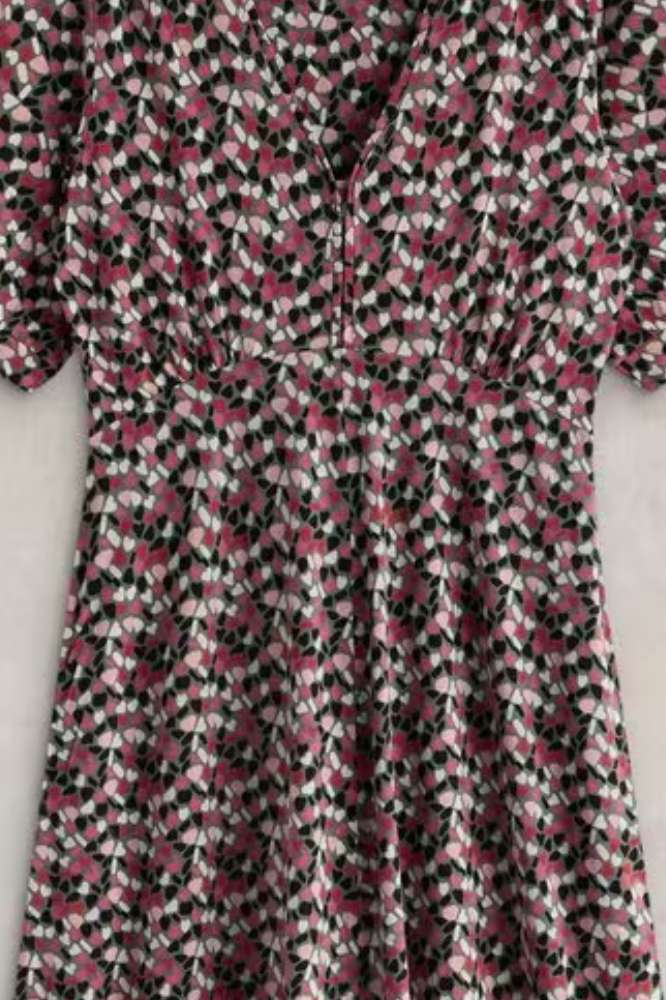 White Stuff Megan Jersey Dress Green Multi - La Vie en Rose Damesmode (1)