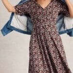 White Stuff Megan Jersey Dress Green Multi - La Vie en Rose Damesmode (1)