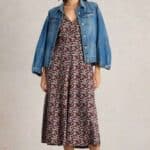 White Stuff Megan Jersey Dress Green Multi - La Vie en Rose Damesmode (1)