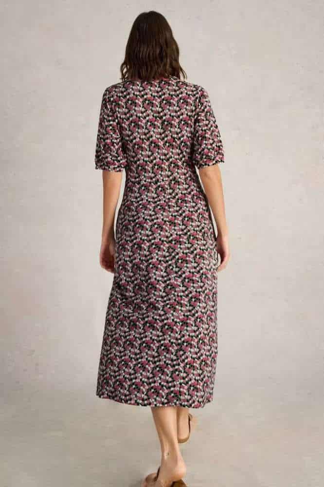 White Stuff Megan Jersey Dress Green Multi - La Vie en Rose Damesmode (1)