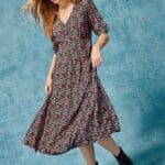 White Stuff Megan Jersey Dress Green Multi - La Vie en Rose Damesmode (1)