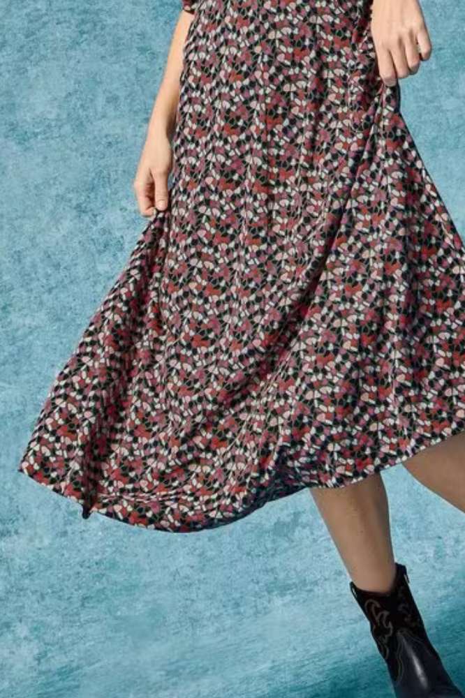 White Stuff Megan Jersey Dress Green Multi - La Vie en Rose Damesmode (1)