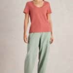 White Stuff Nadia Short Sleeve Tee Mid Coral - La Vie en Rose Damesmode