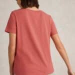 White Stuff Nadia Short Sleeve Tee Mid Coral - La Vie en Rose Damesmode