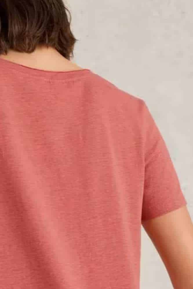 White Stuff Nadia Short Sleeve Tee Mid Coral - La Vie en Rose Damesmode
