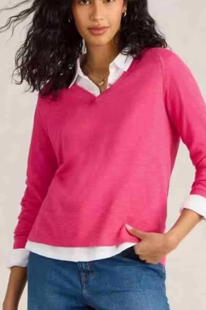 White Stuff Naria Jumper Bright Pink - La Vie en Rose Damesmode