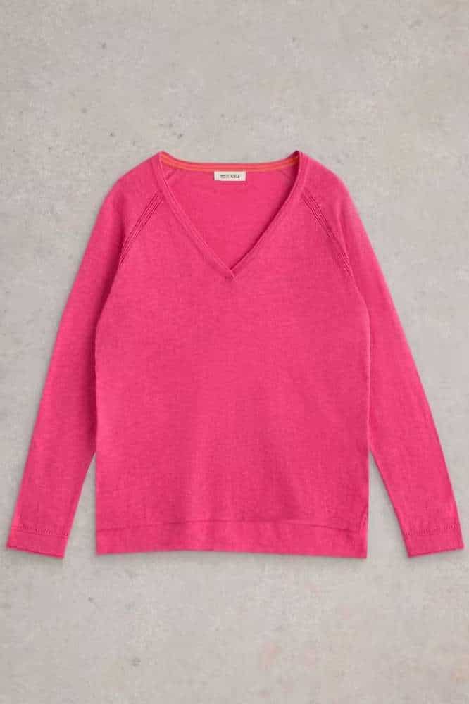 White Stuff Naria Jumper Bright Pink - La Vie en Rose Damesmode