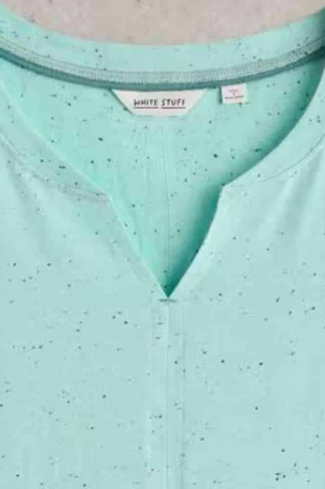 White Stuff Nelly Nep Notch Tee Bright Blue - La Vie en Rose Damesmode