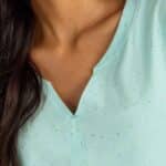 White Stuff Nelly Nep Notch Tee Bright Blue - La Vie en Rose Damesmode