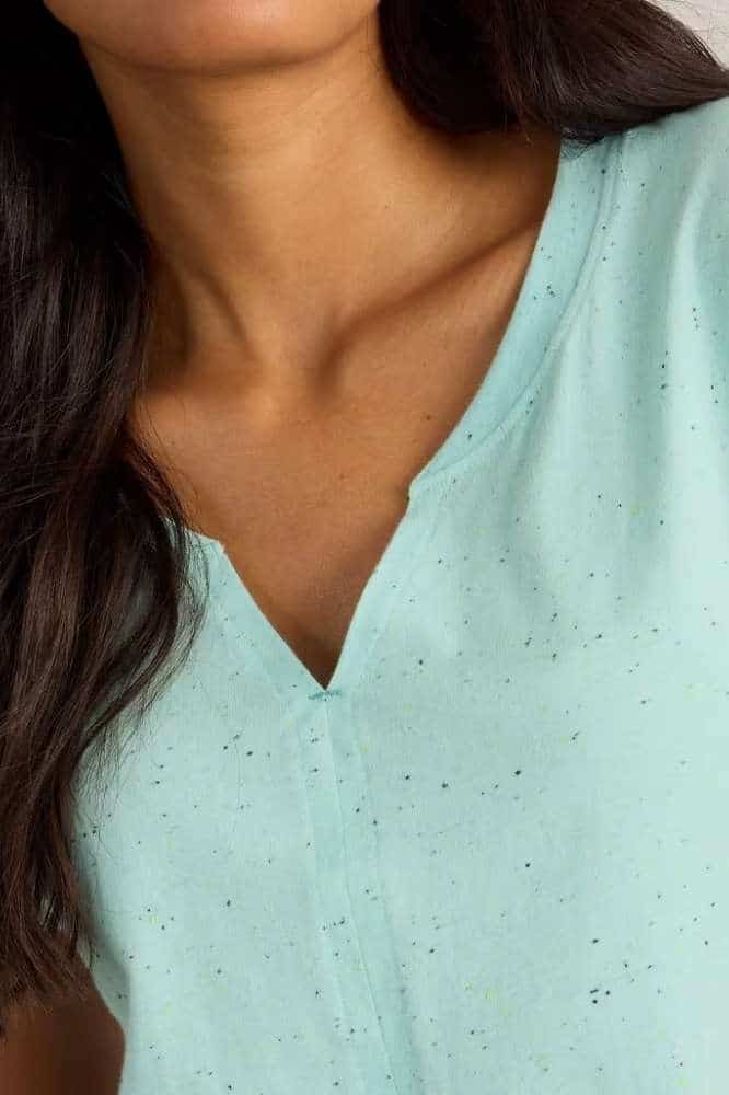 White Stuff Nelly Nep Notch Tee Bright Blue - La Vie en Rose Damesmode