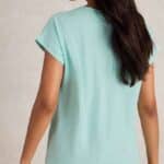 White Stuff Nelly Nep Notch Tee Bright Blue - La Vie en Rose Damesmode