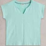 White Stuff Nelly Nep Notch Tee Bright Blue - La Vie en Rose Damesmode