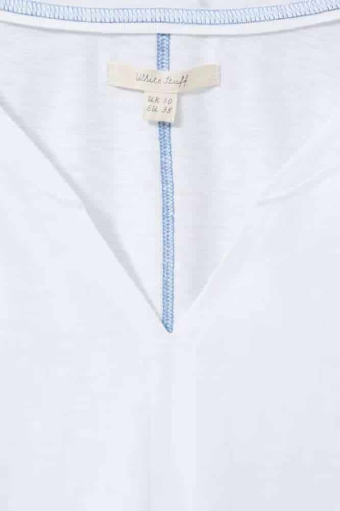 White Stuff Nelly Notch Tee Natural White- La Vie en Rose Damesmode