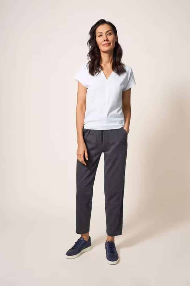 White Stuff Nelly Notch Tee Natural White- La Vie en Rose Damesmode