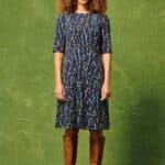 White Stuff Olivia Jersey Dress Navy Print - La Vie en Rose Damesmode (1)
