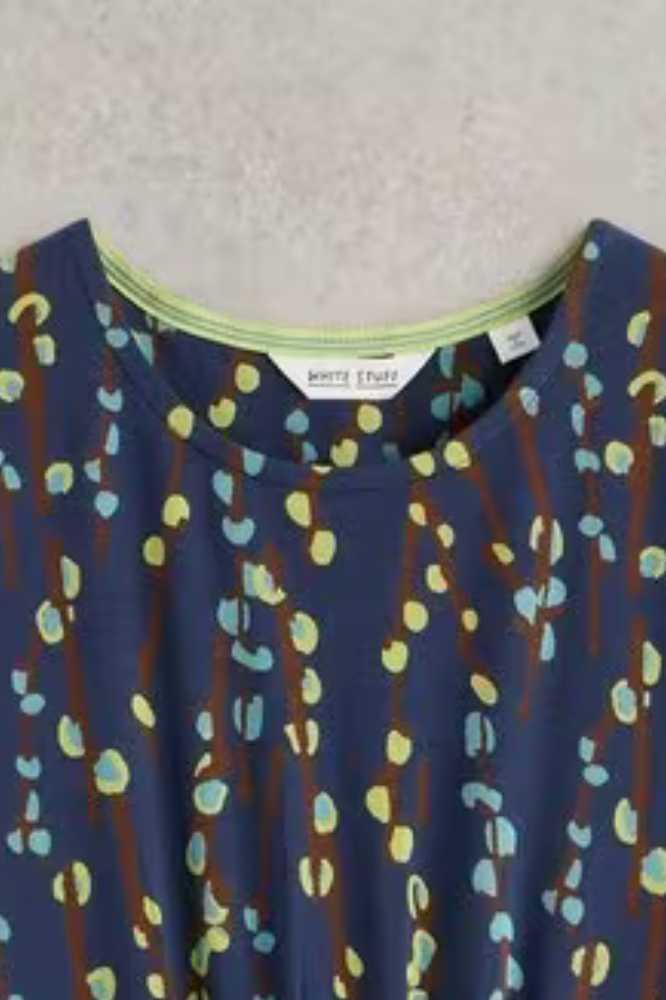 White Stuff Olivia Jersey Dress Navy Print - La Vie en Rose Damesmode (1)