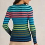 White Stuff Rib Stripe Jumper Blue Multi - La Vie en Rose Damesmode
