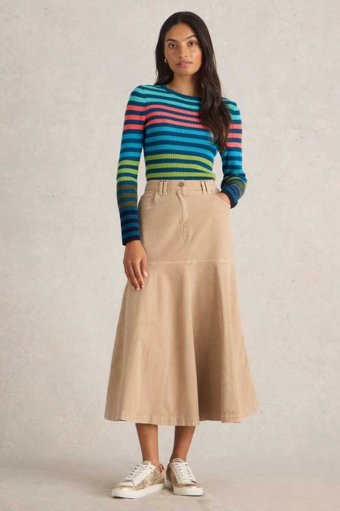 White Stuff Rib Stripe Jumper Blue Multi - La Vie en Rose Damesmode