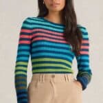 White Stuff Rib Stripe Jumper Blue Multi - La Vie en Rose Damesmode