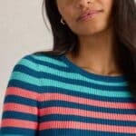 White Stuff Rib Stripe Jumper Blue Multi - La Vie en Rose Damesmode