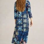 White Stuff Rua Jersey Shirt Dress Blue Print - La Vie en Rose Damesmode