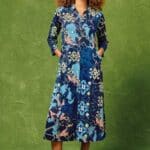 White Stuff Rua Jersey Shirt Dress Blue Print - La Vie en Rose Damesmode