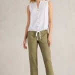 White Stuff Tulip Jersey Sleeveless Shirt Brilliant White - La Vie en Rose Damesmode