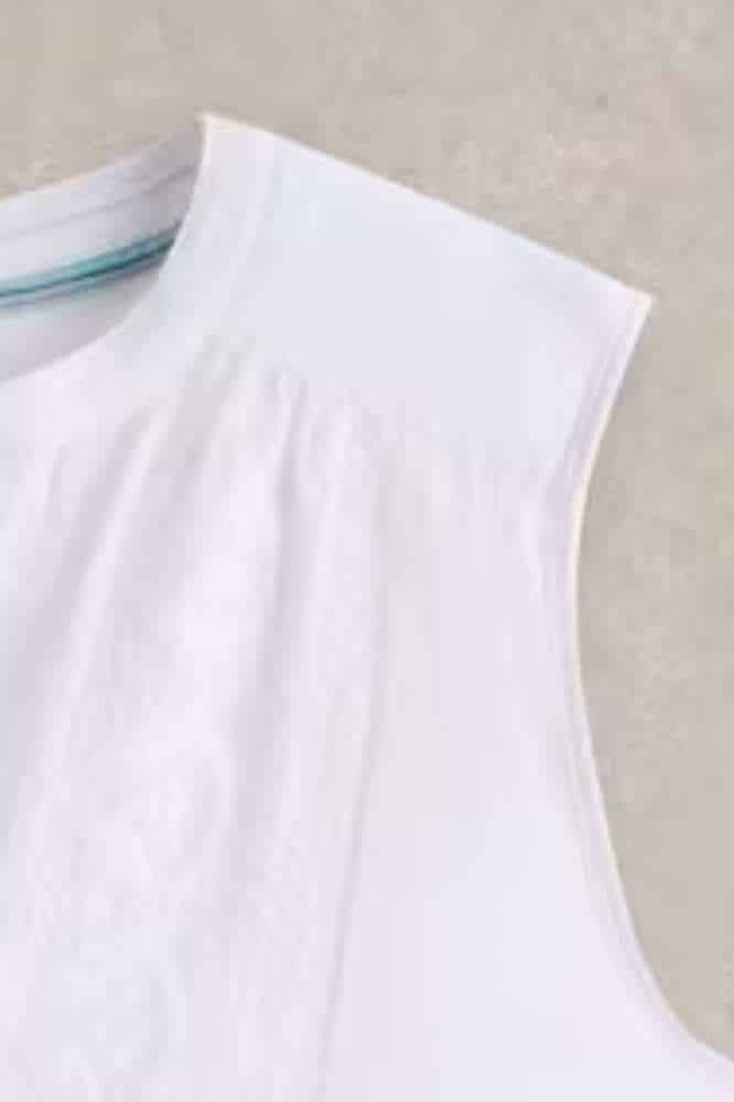 White Stuff Tulip Jersey Sleeveless Shirt Brilliant White - La Vie en Rose Damesmode