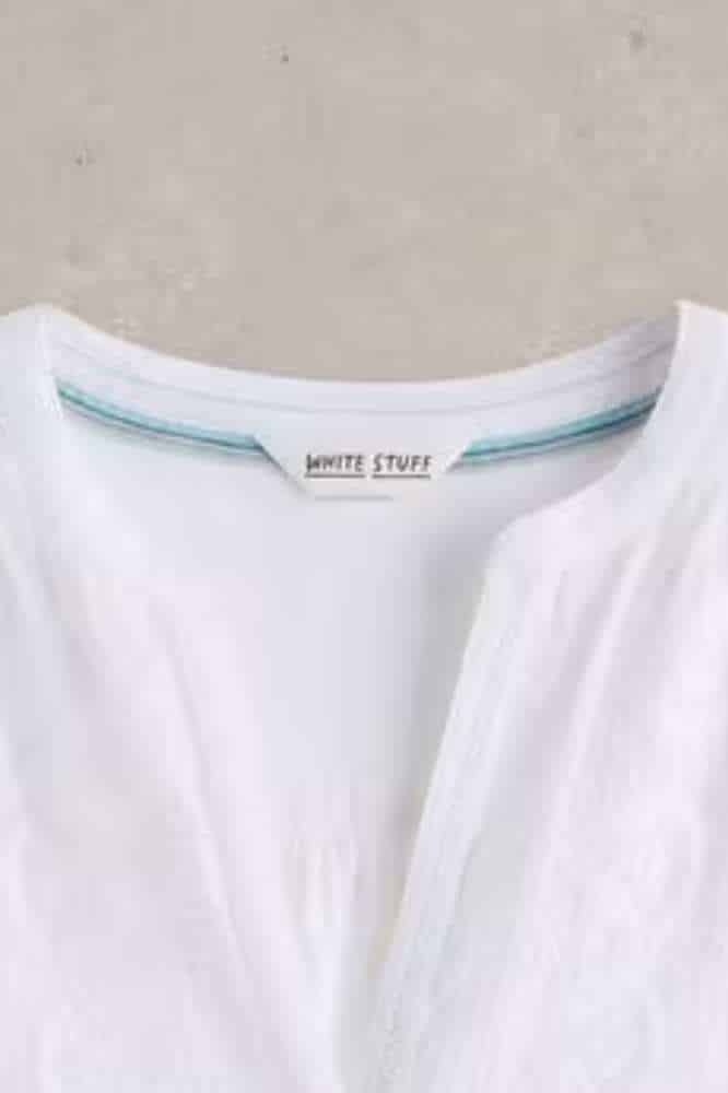 White Stuff Tulip Jersey Sleeveless Shirt Brilliant White - La Vie en Rose Damesmode