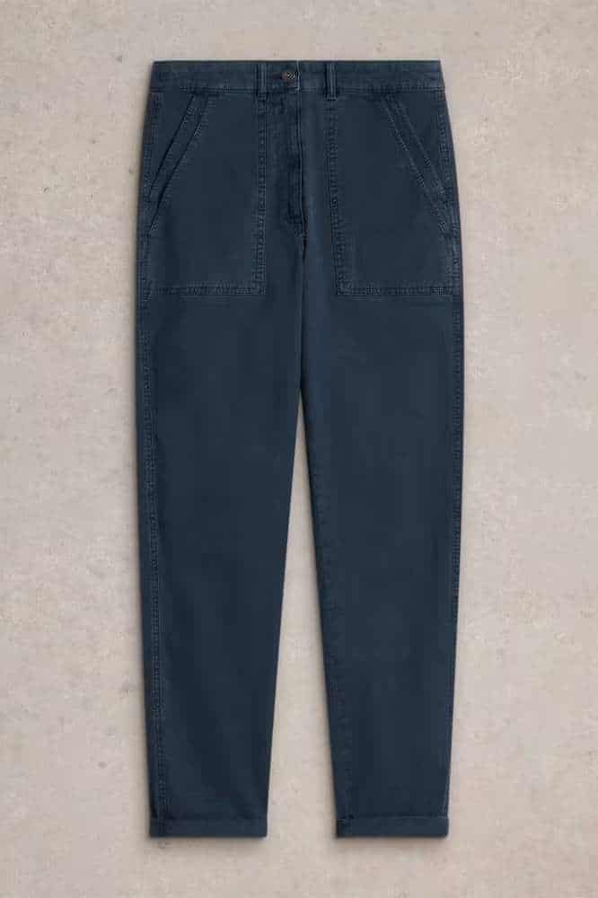White Stuff Twister Chino Trouser Dark Navy - La Vie en Rose Damesmode