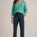 White Stuff Twister Chino Trouser Dark Navy - La Vie en Rose Damesmode