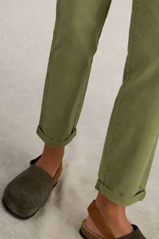 White Stuff Twister Chino Trouser Khaki Green - La Vie en Rose Damesmode