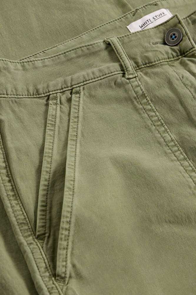 White Stuff Twister Chino Trouser Khaki Green - La Vie en Rose Damesmode