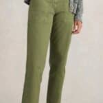 White Stuff Twister Chino Trouser Khaki Green - La Vie en Rose Damesmode