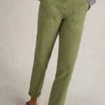 White Stuff Twister Chino Trouser Khaki Green - La Vie en Rose Damesmode