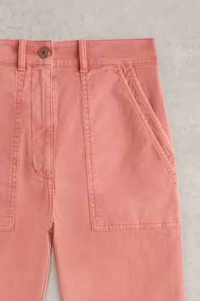 White Stuff Twister Chino Trouser Mid Red - La Vie en Rose Damesmode