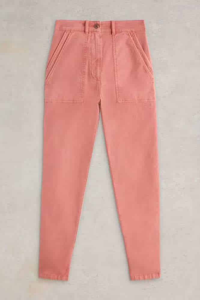 White Stuff Twister Chino Trouser Mid Red - La Vie en Rose Damesmode