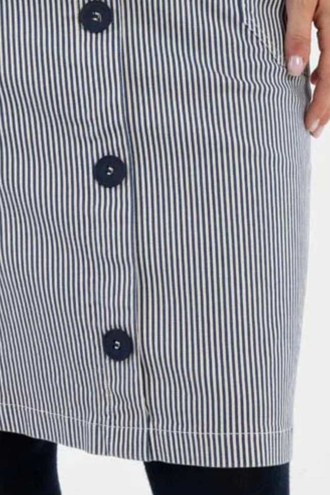 Danefae Danekage Stretch Canvas Skirt Dark Navy Chalk - La Vie en Rose Damesmode