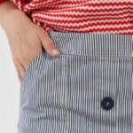 Danefae Danekage Stretch Canvas Skirt Dark Navy Chalk - La Vie en Rose Damesmode