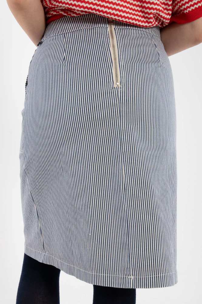 Danefae Danekage Stretch Canvas Skirt Dark Navy Chalk - La Vie en Rose Damesmode