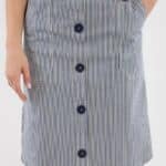 Danefae Danekage Stretch Canvas Skirt Dark Navy Chalk - La Vie en Rose Damesmode