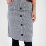 Danefae Danekage Stretch Canvas Skirt Dark Navy Chalk - La Vie en Rose Damesmode