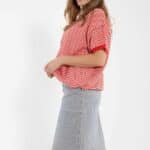 Danefae Danekage Stretch Canvas Skirt Dark Navy Chalk - La Vie en Rose Damesmode