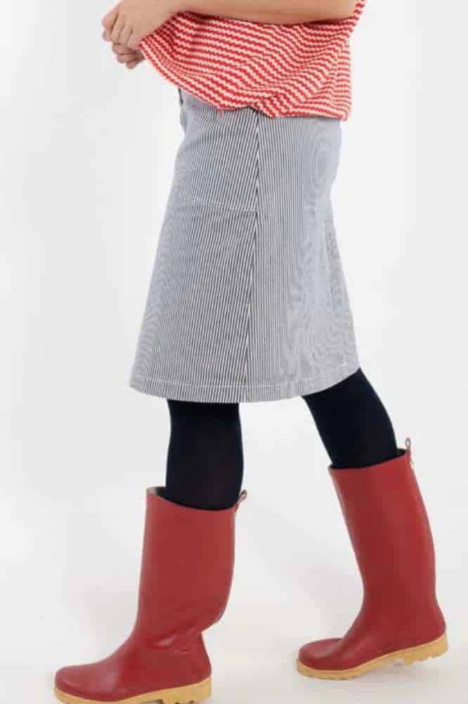 Danefae Danekage Stretch Canvas Skirt Dark Navy Chalk - La Vie en Rose Damesmode