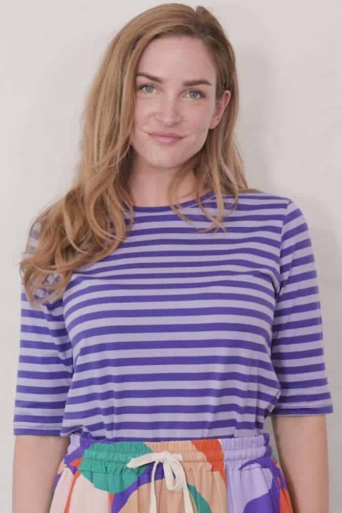 Danefae Danemanna Modal Tee Cold Purple Lilla - La Vie en Rose Damesmode