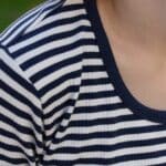 Danefae Danerolemodel Ribbing Tee Dark NavyChalk - La Vie en Rose Damesmode